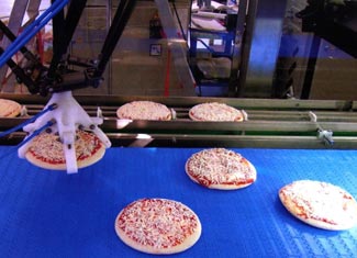 cognex机德国必威器视觉引导机器人手臂挑选Panidea披萨