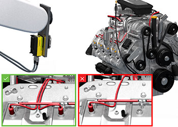 Prüfung eines Motorblocks durch ein视觉系统