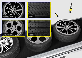 在视线D900基于胎面图案识别和分类电动车辆轮胎