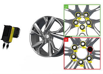 视觉系统检验汽车轮叠