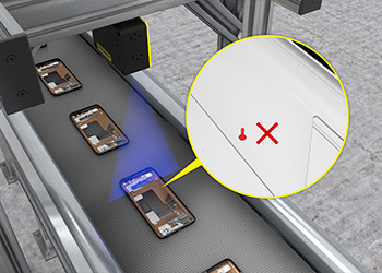 电子产品预装插入检查使用Cognex 3 d激光分析器