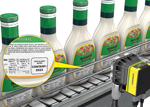 Ranch dressing allergen label inspection using cognex in-sight 7000 series