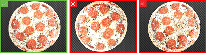Pepperoni Pizza的通过和失败检查结果