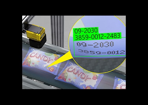 Cognex insight 7000红光失败date-lot代码检查食品包装在传送带上