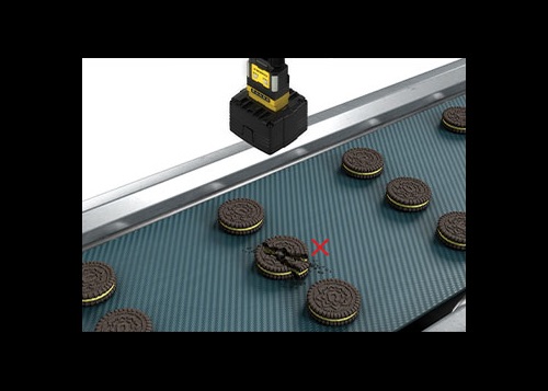 康耐视insight系列相机质量检测饼干传送带