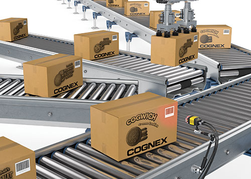 Cognex, dataman盒子包装食品传送带自动排序