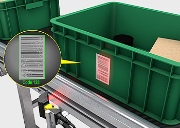 Zone routing green totes using barcode scanning