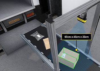 装载到卡车上之前，包装尺寸架空3d-a1000