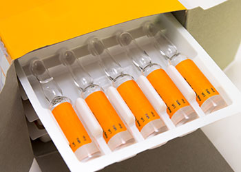 Ampoules in a box