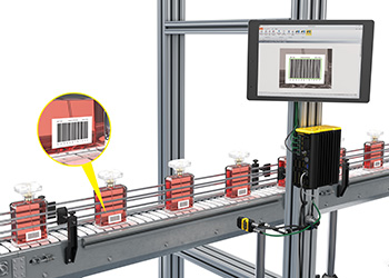 DataMan生产线香水瓶条形码读取