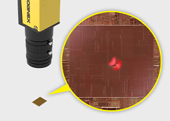 Vision system identifying defects on a semiconductor die