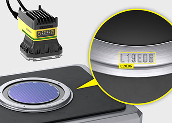 Vision system reading OCR codes on a semiconductor wafer ring