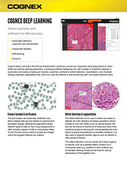 VisionPro ViDi for Microscopy Datasheet