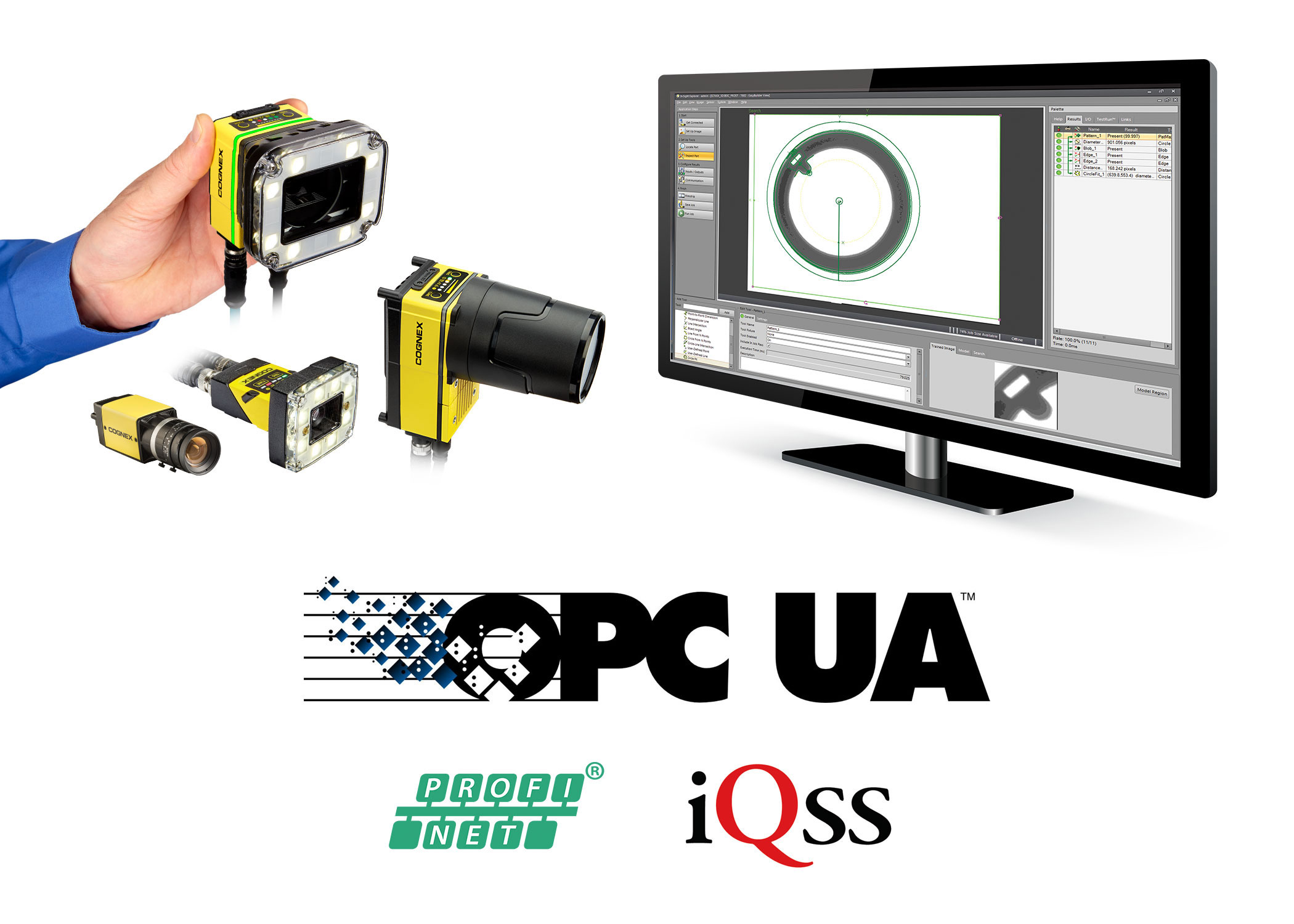 OPC-UA PROFINET IQSSSS COGNEX Vision系统和监视器软件