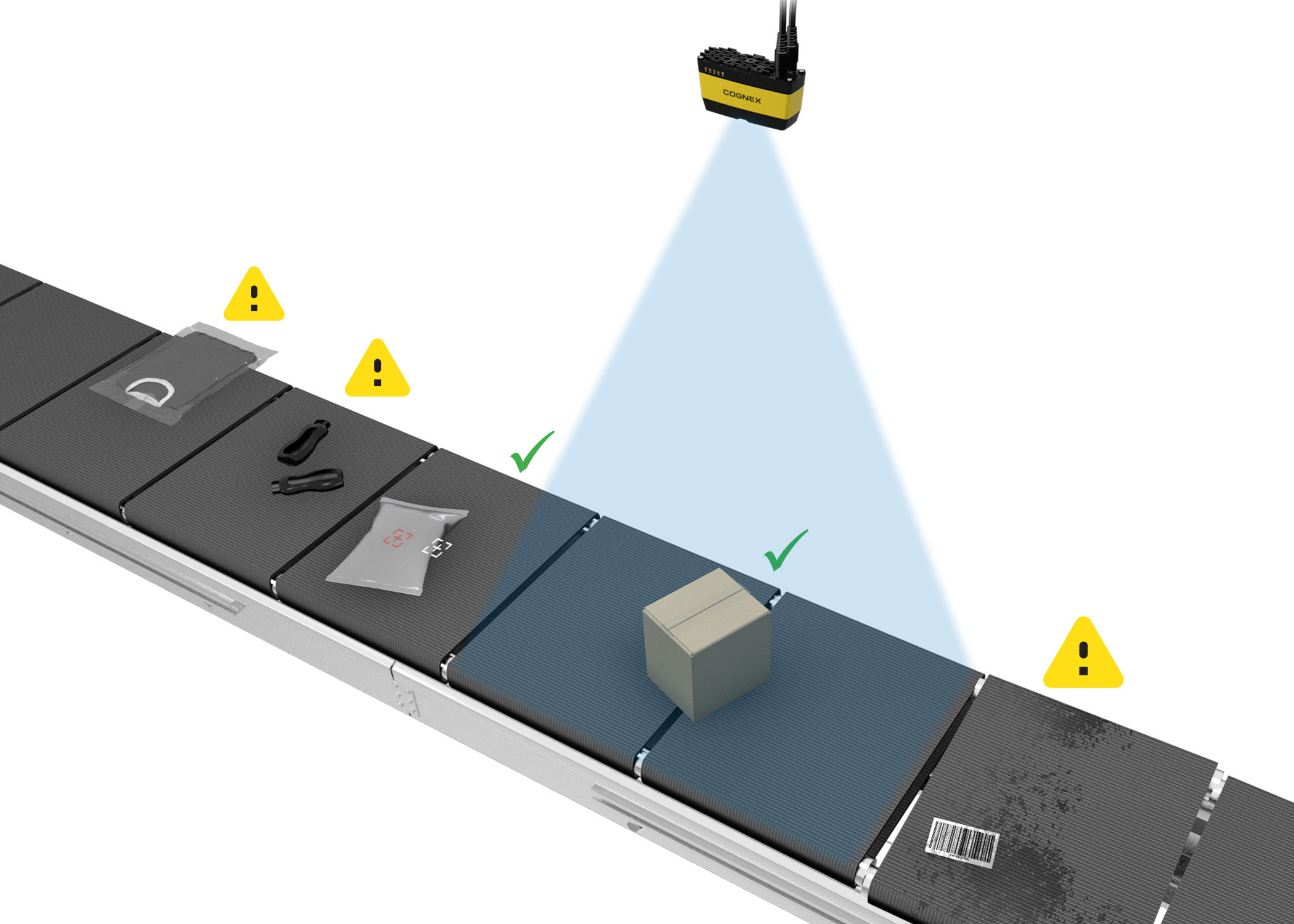 3D-A1000物品检测在输送机上