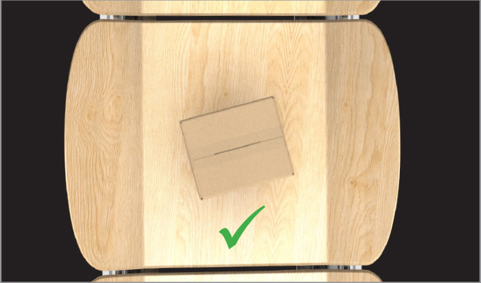 identify box on low contrast conveyor