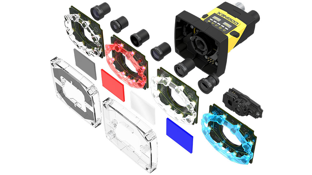 CoGNEX Insight 2000爆炸视图中的模块化可互换零件