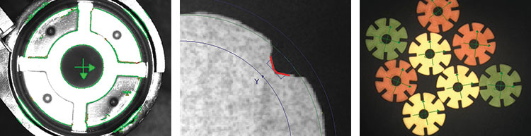 measurement, gauging, edge detection, and item location examples