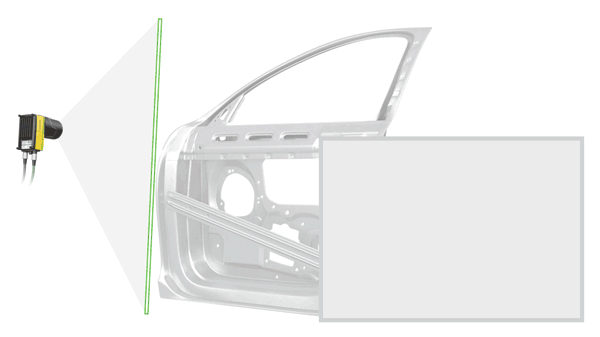 In-Sight 9902L线扫描制造的汽车门