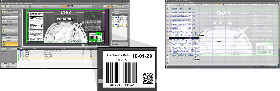 IS9902L软件与示例可以在电子表格中标记和1D条形码