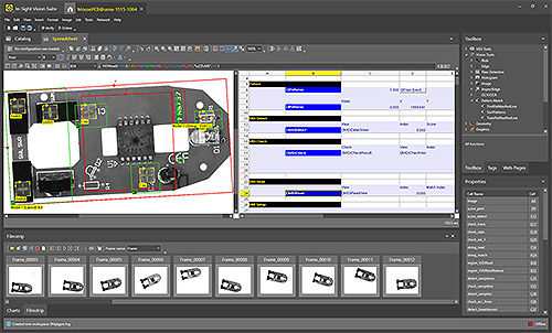 In-Sight视觉套件 - 电子表格软件界面检查电脑鼠标PCB