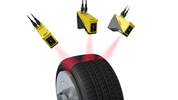 轮胎胎面轮廓测量使用三个康康克激光分析器