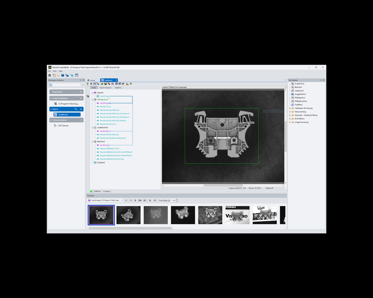 Cognex VisionPro基于pc的视觉软件屏幕截图