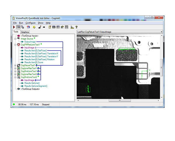 VisionPro software in use example