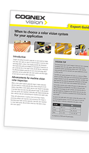 When to choose color vision system guide Cognex
